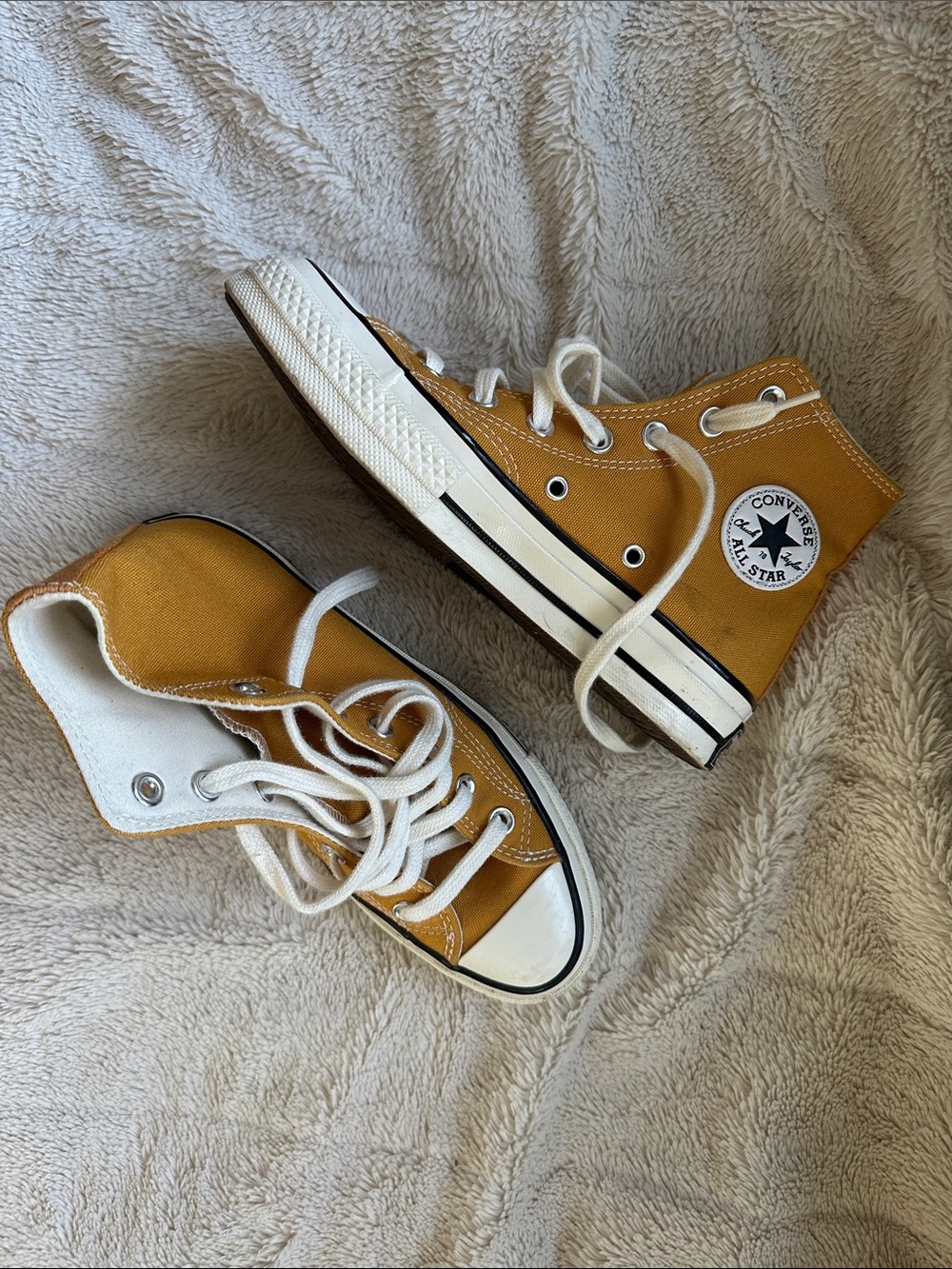 Converse Chuck Taylor All Star High Top Sneakers in Mustard Yellow